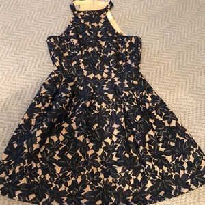 navy lace dress